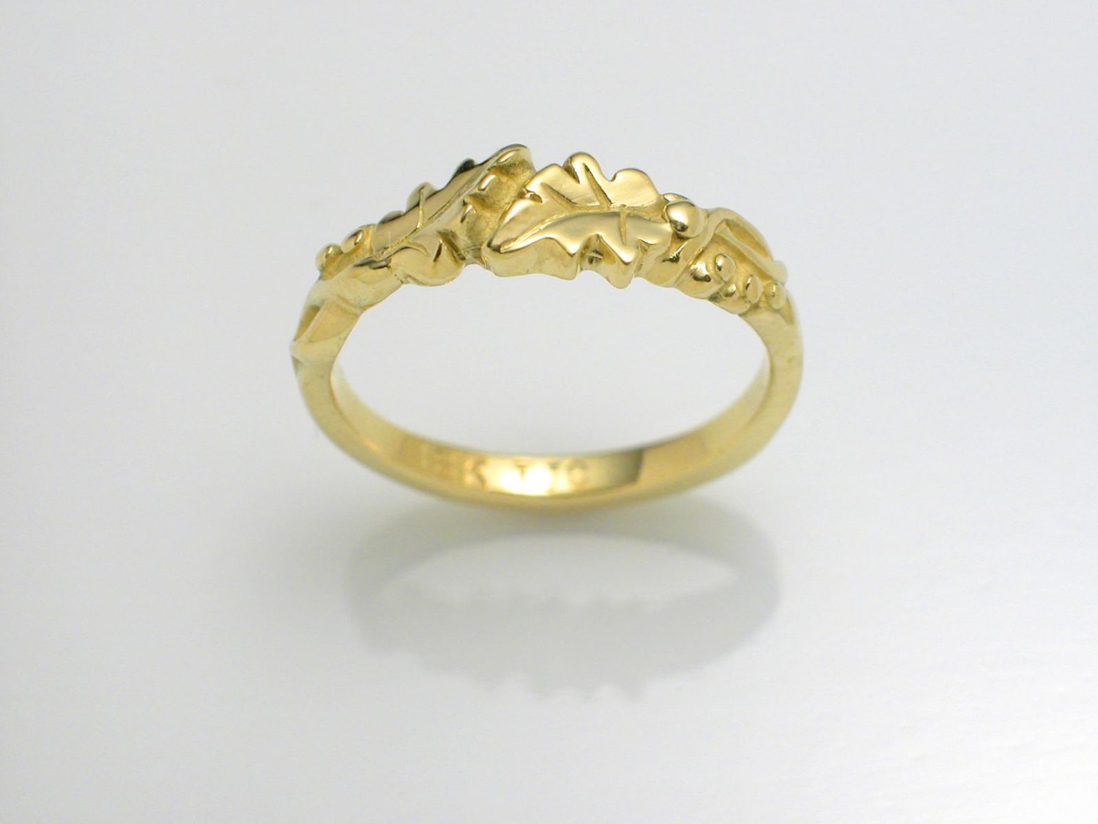 Oak Leaf Byp Ring 18k Gold Tracy Johnson Fine Jewelry Oak Leaf Byp Ring 18k Gold