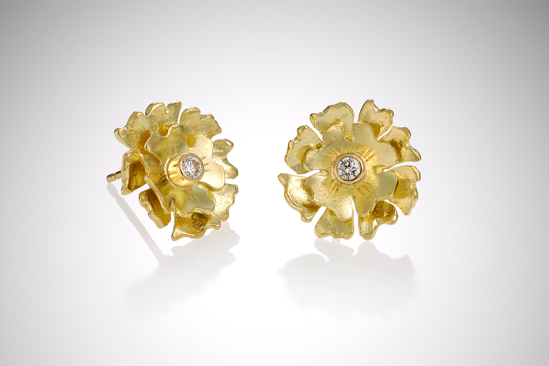 Petit Fleur Diamond Earrings Tracy Johnson Fine Jewelry